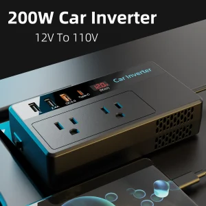200W Car Power Inverter – 12V DC to 110V AC